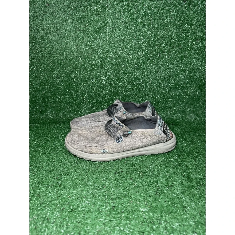 Hey‎ Dude Wendy Women Size 6 Grey Aztec Hippie Shoes Comfort Slip On Loafer